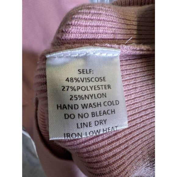 Bluivy Trutle Neck Pink Dress Women's Medium - Picture 4 of 5